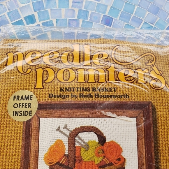 Needle Pointers Knitting Basket VTG 1975 Ruth Houseworth #5395 Kit 1970s Granny - Picture 4 of 7